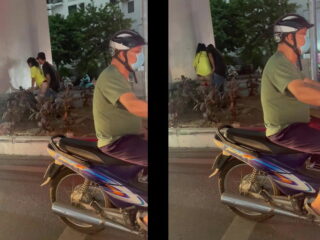 2 bạn trẻ làm tình giữa phố HN