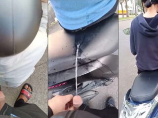 Thanh niên biến thái vạch quần đái vô chị em nơi công cộng